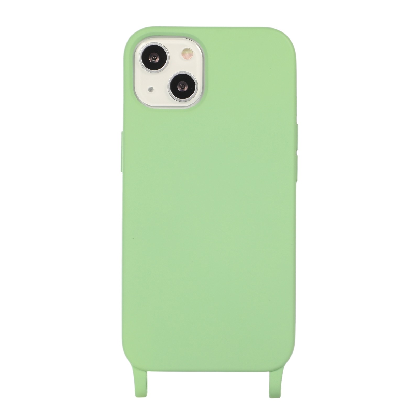 iPhone 13 Θήκη με Λουράκι Crossbody Lanyard Elastic Silicone Phone Case Matcha Green