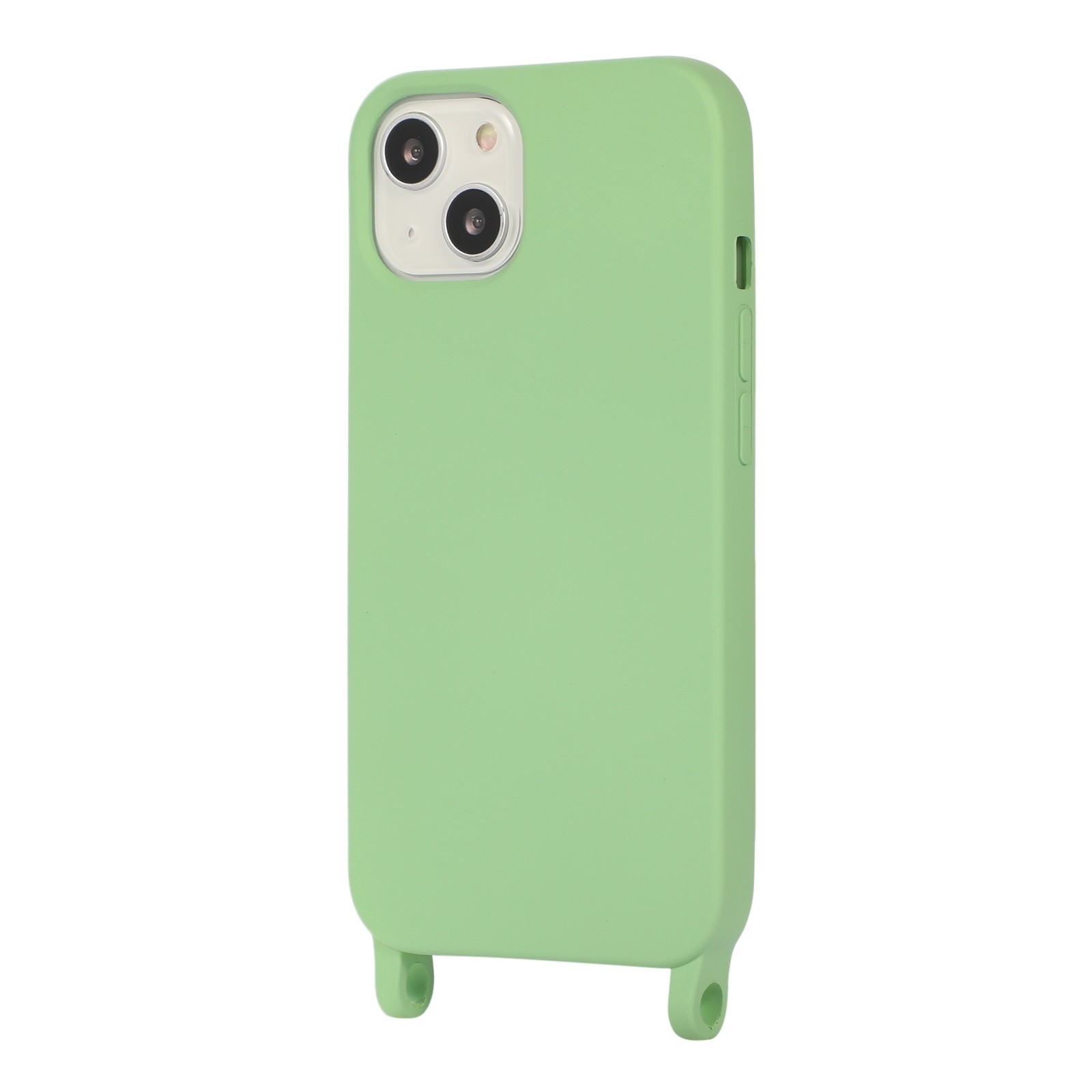 iPhone 13 Θήκη με Λουράκι Crossbody Lanyard Elastic Silicone Phone Case Matcha Green