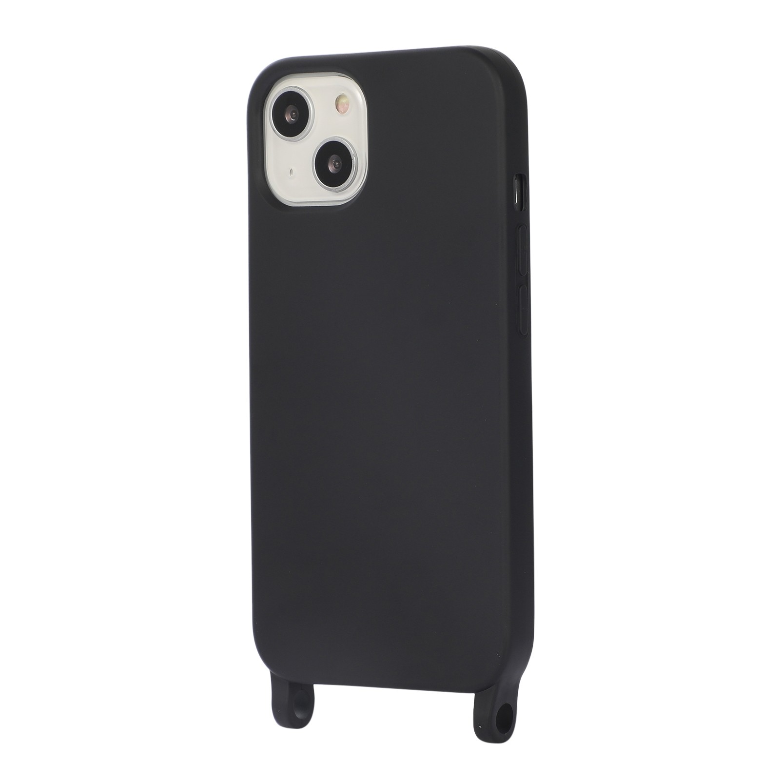 iPhone 13 Pro Θήκη με Λουράκι Crossbody Lanyard Elastic Silicone Phone Case Black