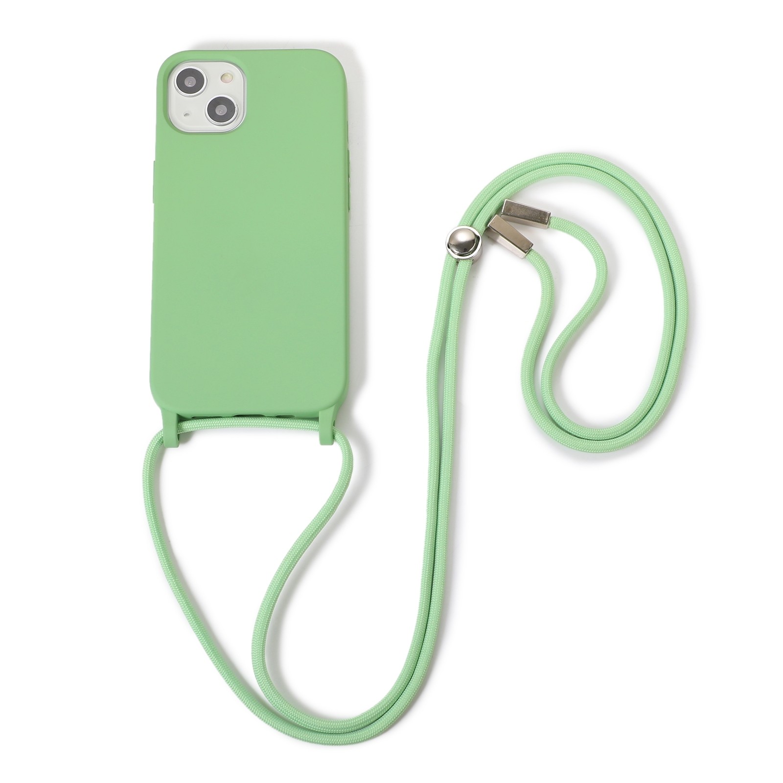 iPhone 13 Pro Θήκη με Λουράκι Crossbody Lanyard Elastic Silicone Phone Case Matcha Green