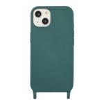 iPhone 13 Pro Θήκη με Λουράκι Crossbody Lanyard Elastic Silicone Phone Case Dark Green