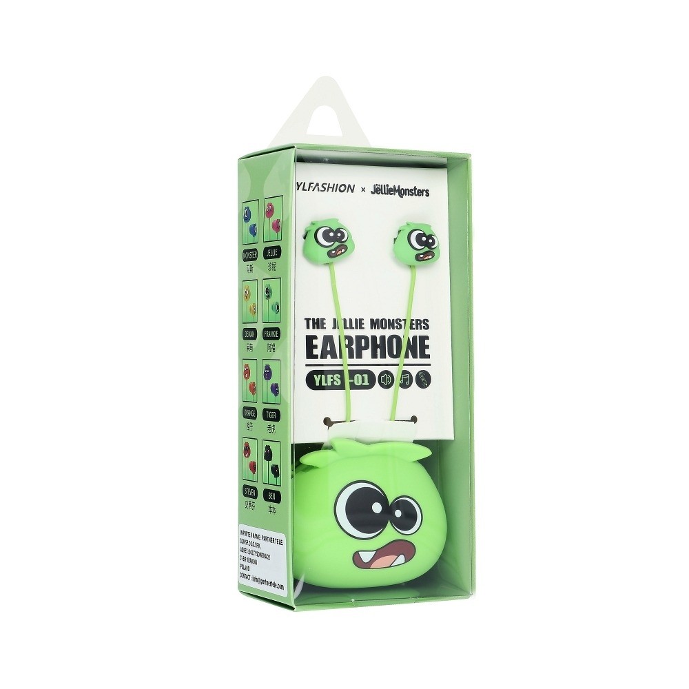 Jellie Monster Frankie YLFS-01 In-ear Handsfree με Βύσμα 3.5mm Green