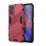 Xiaomi Redmi Note 11 / Note 11S Σκληρή Θήκη Απαλή Κόκκινη Με Σταντ Punk Armor 2 in 1 PC + TPU Shockproof Case Light Red