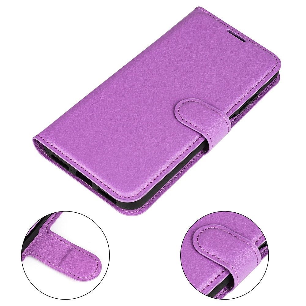 Xiaomi Poco M4 Pro 5G Θήκη Βιβλίο Μωβ Litchi Texture Horizontal Flip Protective Case Purple