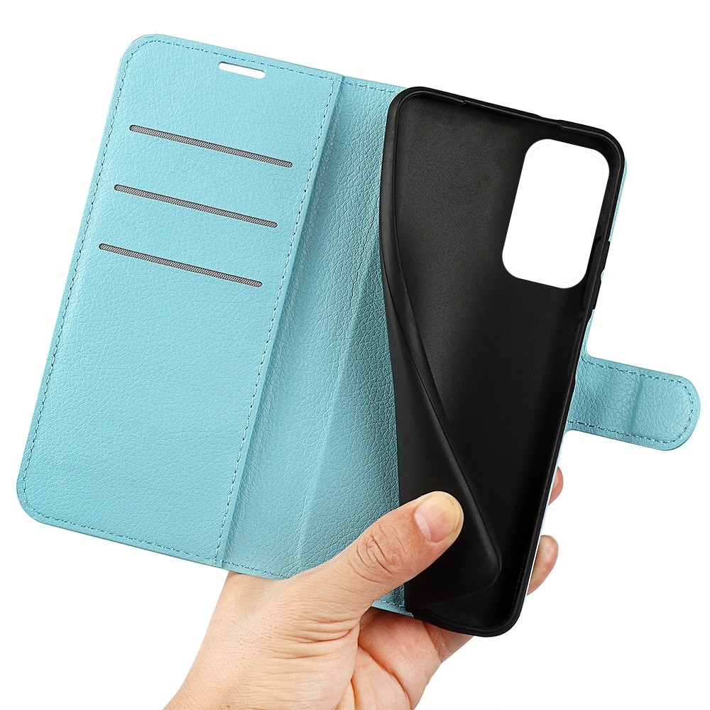 Xiaomi Poco M4 Pro 5G Θήκη Βιβλίο Μπλε Litchi Texture Horizontal Flip Protective Case Blue