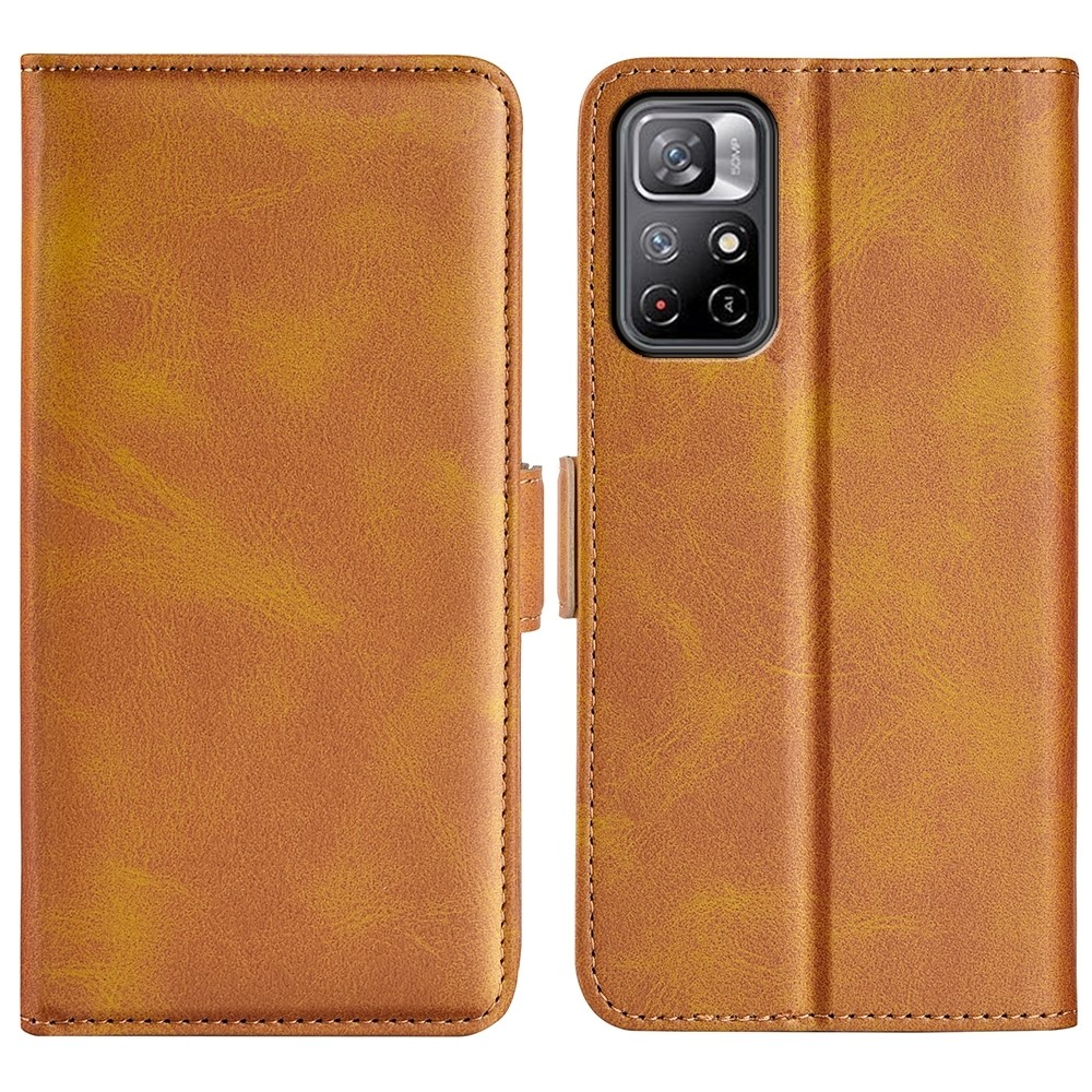 Xiaomi Poco M4 Pro 5G Θήκη Βιβλίο Ανοιχτό Καφέ Dual-side Magnetic Buckle Horizontal Flip Case Light Brown
