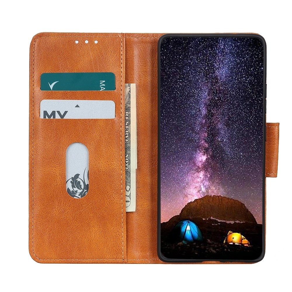 Xiaomi Poco M4 Pro 5G Θήκη Βιβλίο Καφέ Mirren Crazy Horse Texture Horizontal Flip Case Brown