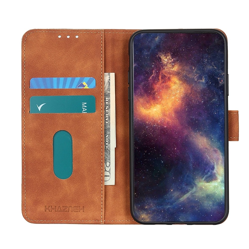 Xiaomi Poco M4 Pro 5G Θήκη Βιβλίο Καφέ KHAZNEH Retro Texture Horizontal Flip Phone Case Brown