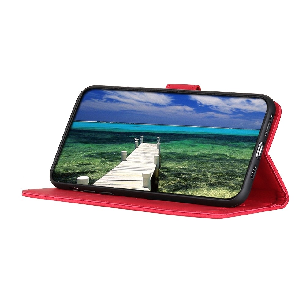 Xiaomi Poco M4 Pro 5G Θήκη Βιβλίο Κόκκινο KHAZNEH Retro Texture Horizontal Flip Phone Case Red
