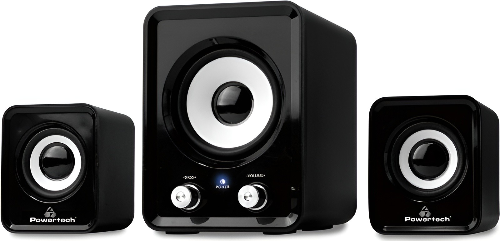 Powertech Essential Sound PT-843 Ηχεία Υπολογιστή 2.1 με Ισχύ 3W σε Μαύρο Χρώμα