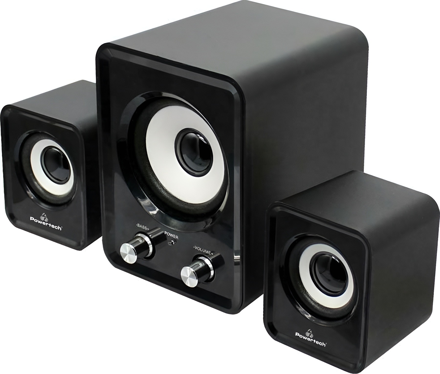Powertech Essential Sound PT-843 Ηχεία Υπολογιστή 2.1 με Ισχύ 3W σε Μαύρο Χρώμα