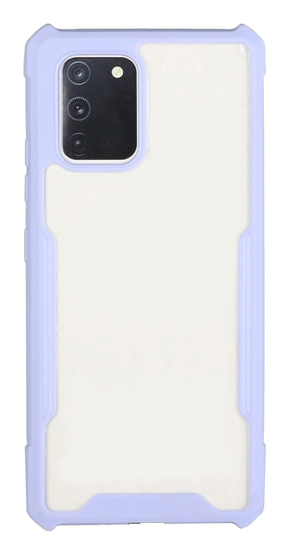 Forcell Samsung Galaxy A41 Shockproof Θήκη με Πλαίσιο Σιλικόνης Διάφανη - Purple