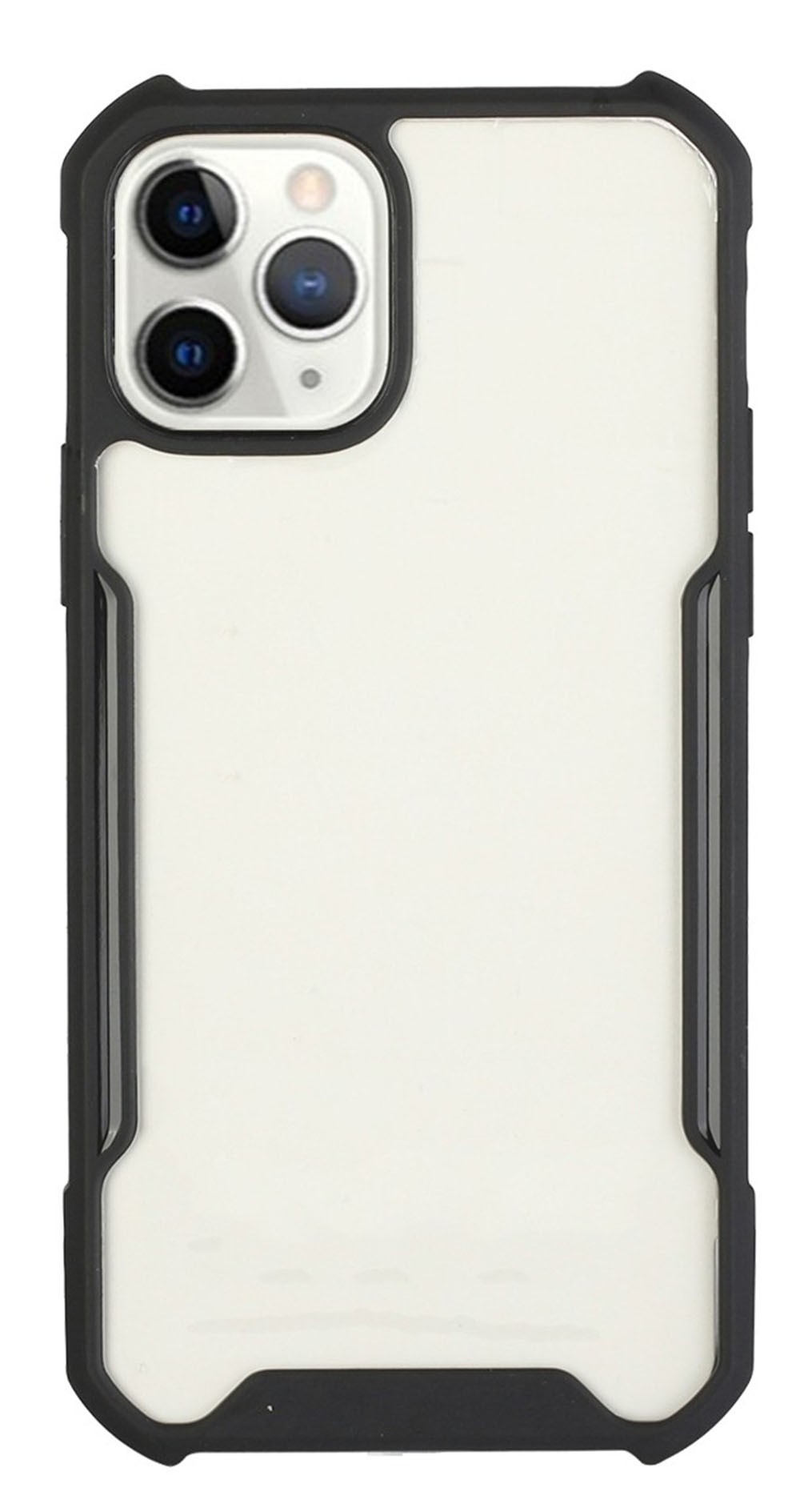 Forcell iPhone 12 Pro Max Θήκη Με Πλαίσιο Σιλικόνης Διάφανη - Black