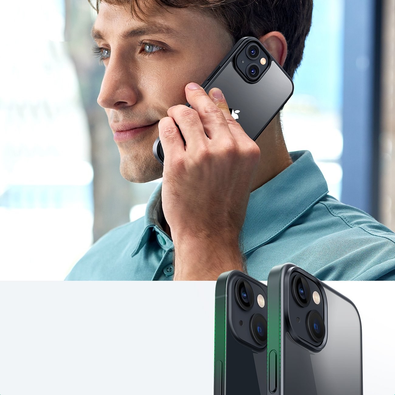 iPhone 14 Θήκη Ugreen LP633 Kickstand Protective Case Hard Cover with Gel Frame and Built-in Stand Black (90924)