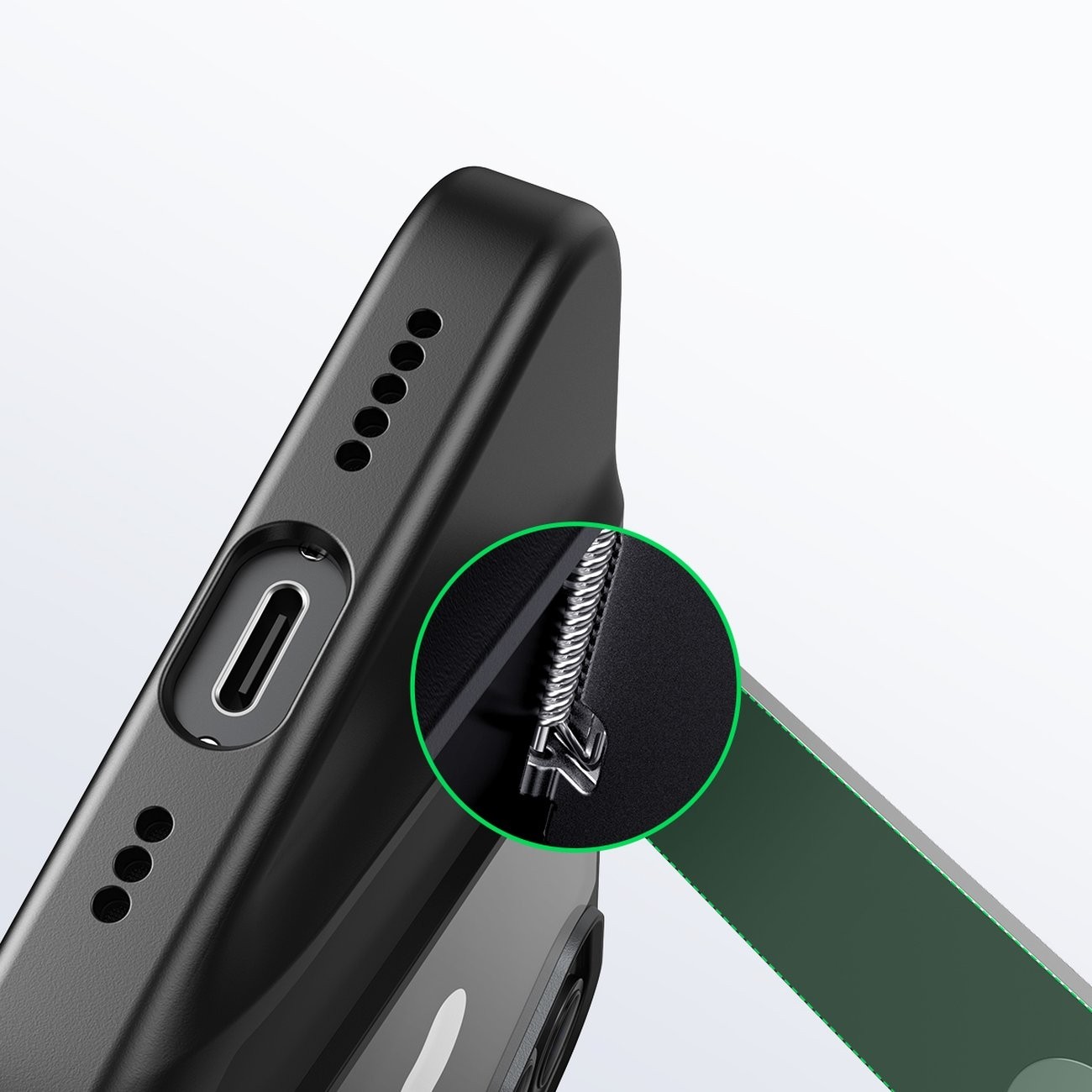 iPhone 14 Θήκη Ugreen LP633 Kickstand Protective Case Hard Cover with Gel Frame and Built-in Stand Black (90924)