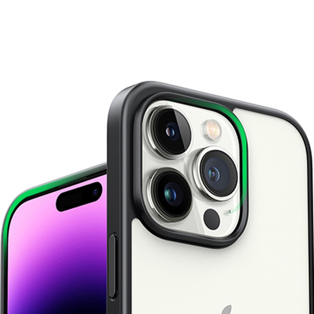 iPhone 14 Pro Θήκη Ugreen LP635 Kickstand Protective Case Hard Cover with Gel Frame and Built-in Stand Black (90926)