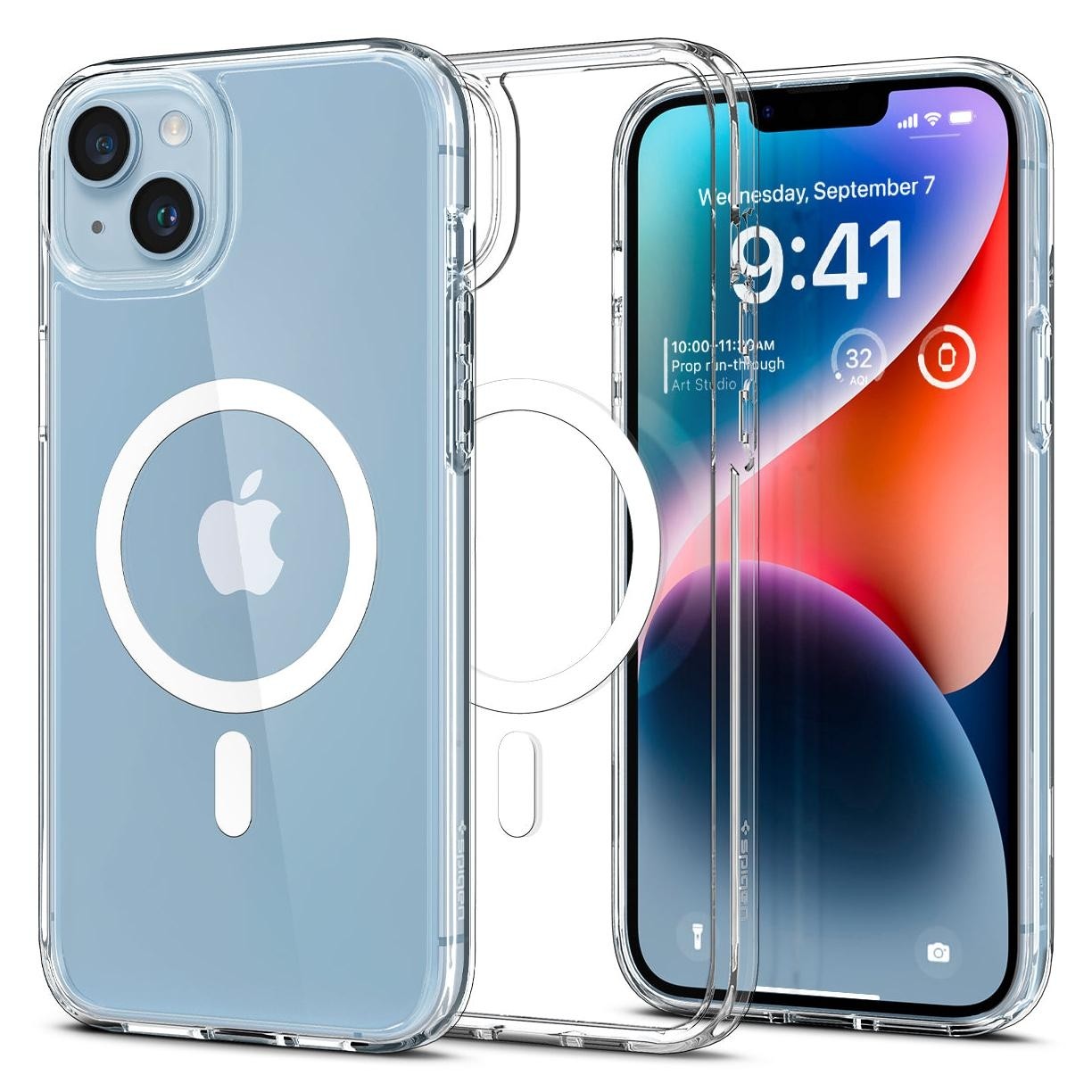 iPhone 14 Θήκη Διάφανη - Λευκή Spigen Ultra Hybrid Magsafe Back Cover ΅΅White