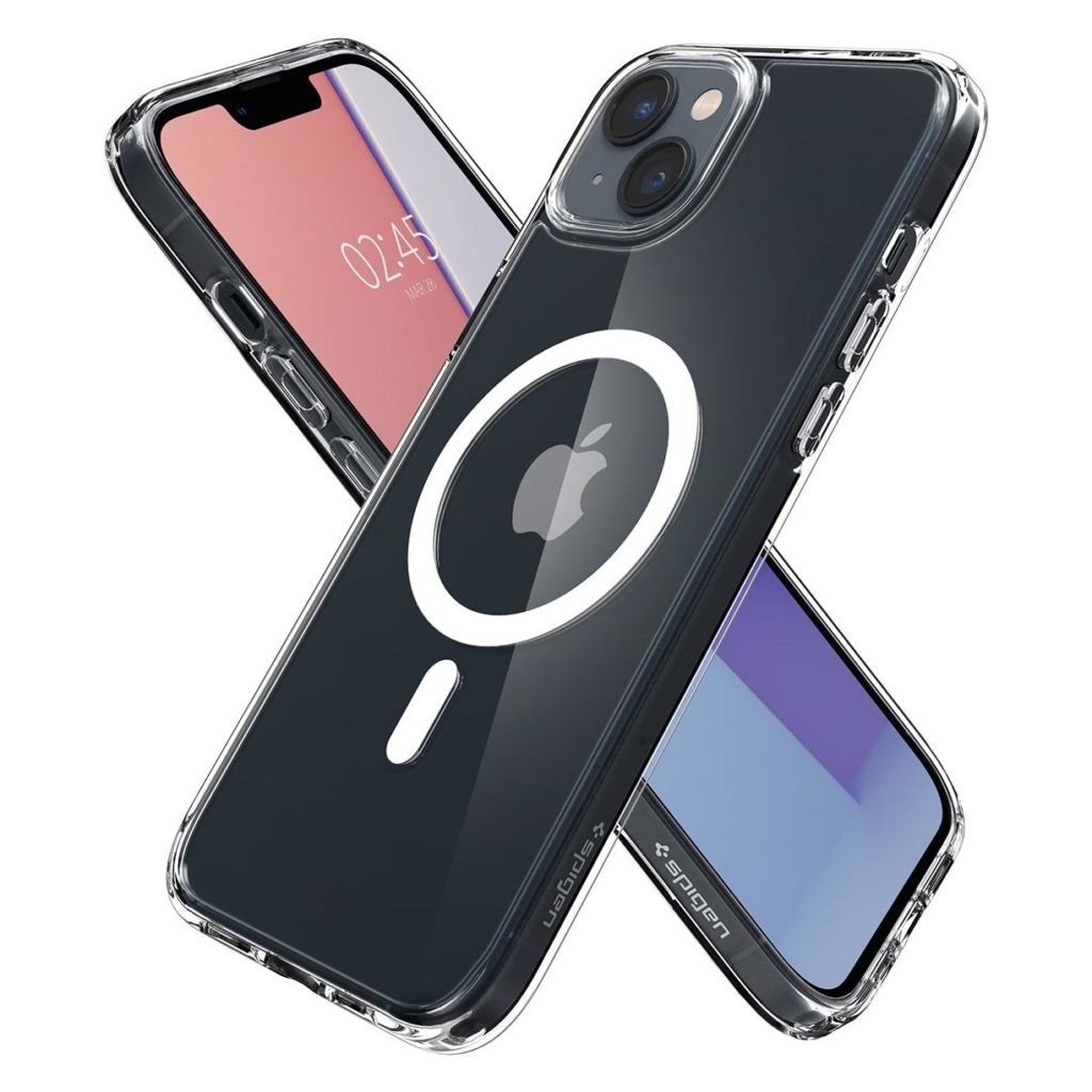 iPhone 14 Θήκη Διάφανη - Λευκή Spigen Ultra Hybrid Magsafe Back Cover ΅΅White