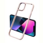 Forcell iPhone 14 Pro Θήκη Με Πλαίσιο Σιλικόνης Διάφανη - Sand Pink