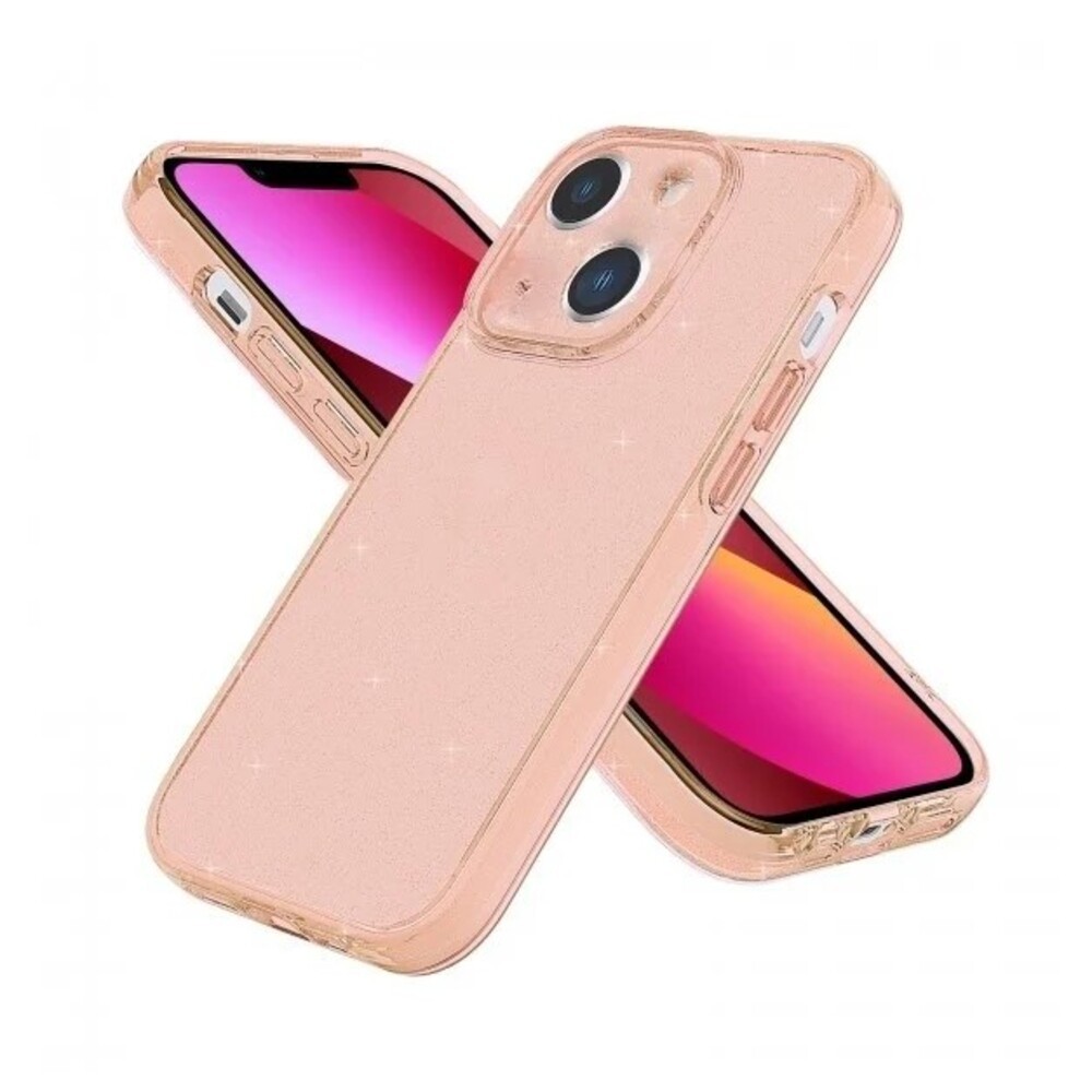 Forcell iPhone 14 Plus Shining Θήκη Σιλικόνης - Gold