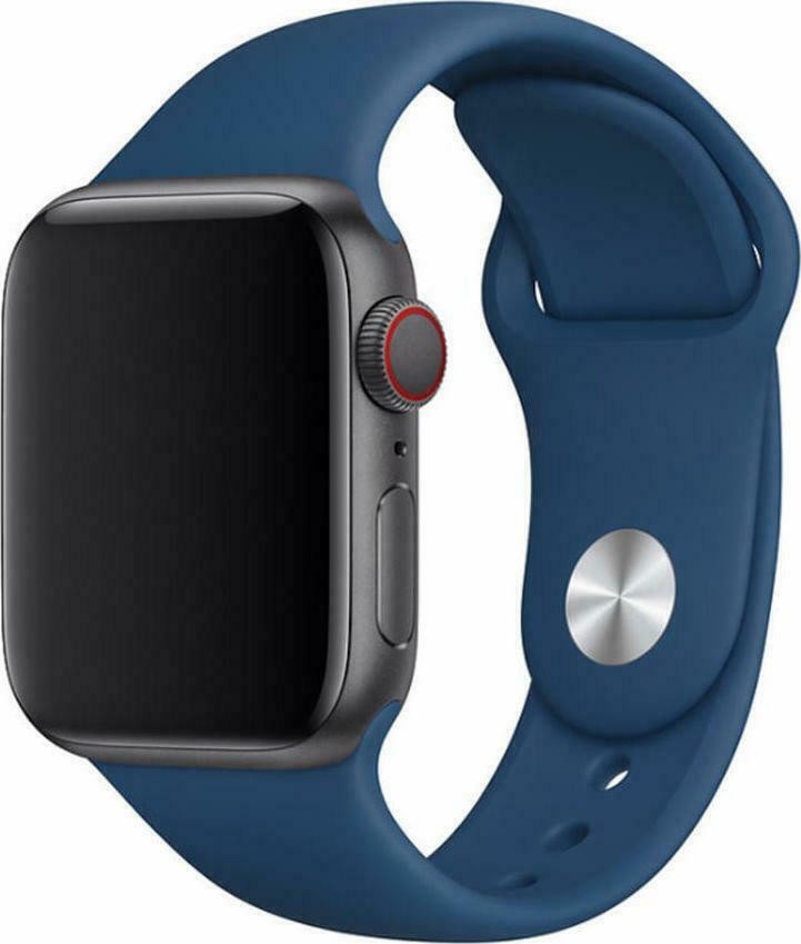 Λουράκι Apple Watch Series 7 41mm Silicone Solid Color Watch Band Blue