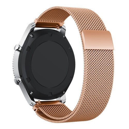 Λουράκι Huawei Watch GT2 Pro / Amazfit GTR 2 Ροζ - Χρυσό 22mm Milanese Stainless Steel Replacement Watchband Rose - Gold