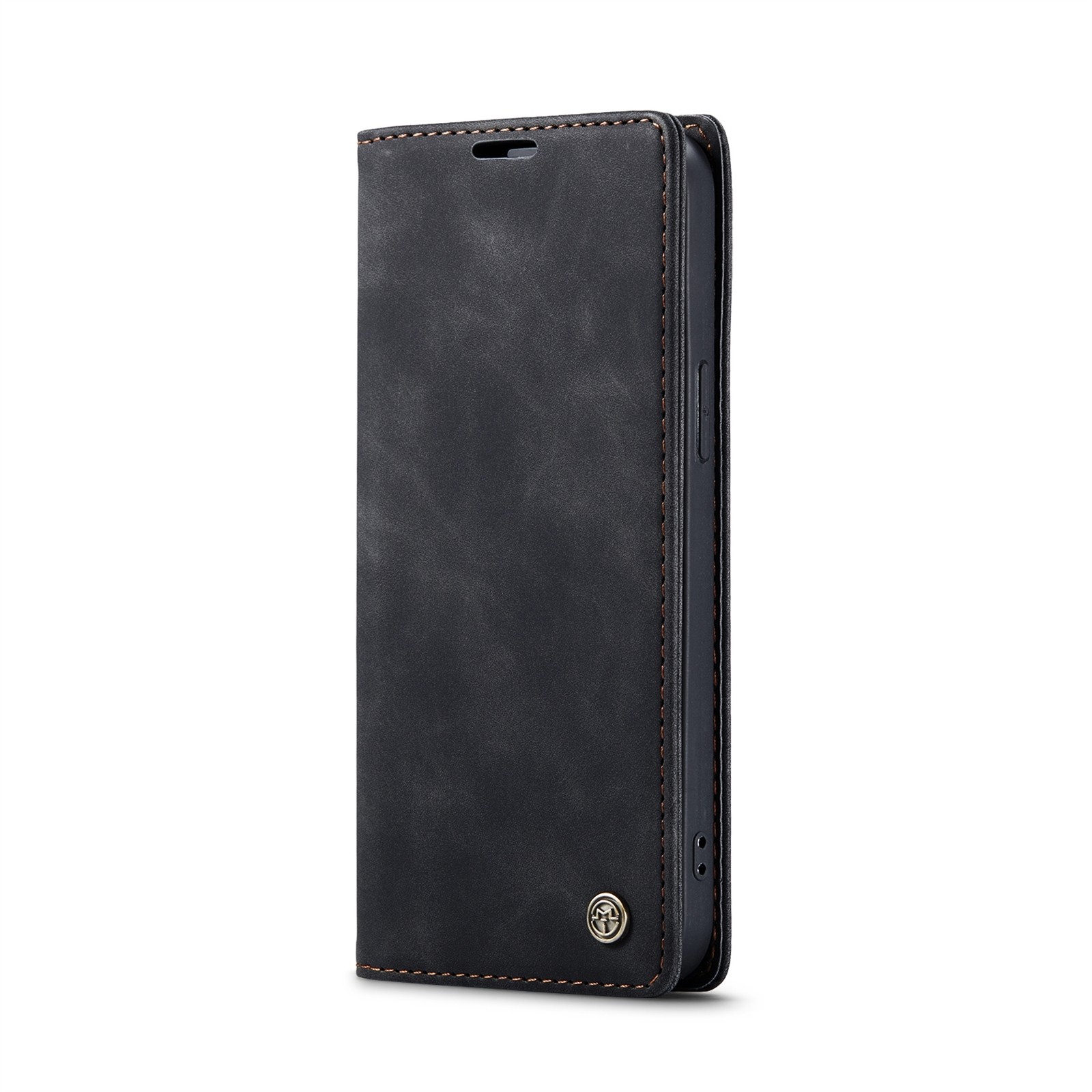 iPhone 14 Pro Θήκη Βιβλίο Μαύρο CaseMe-013 Multifunctional Retro Frosted Phone Case Black