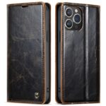 iPhone 14 Pro Θήκη Βιβλίο Καφέ CaseMe 003 Crazy Horse Texture Phone Case Coffee