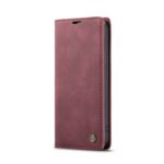 iPhone 14 Plus Θήκη Βιβλίο Μπορντό CaseMe-013 Multifunctional Retro Frosted Phone Case Wine Red