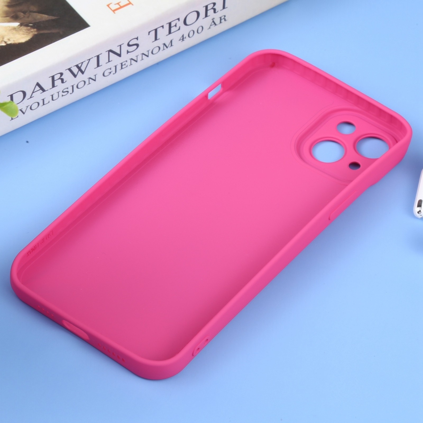 iPhone 14 Θήκη Σιλικόνης Φούξια Liquid Silicone Full Coverage Phone Case Fuchsia