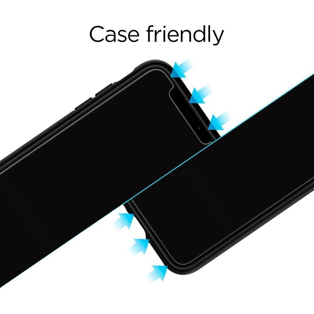 iPhone 14 Pro Προστατευτικό Τζαμάκι Spigen GLAS.tR Slim 2.5D Full Face Tempered Glass Μαύρο AGL05221