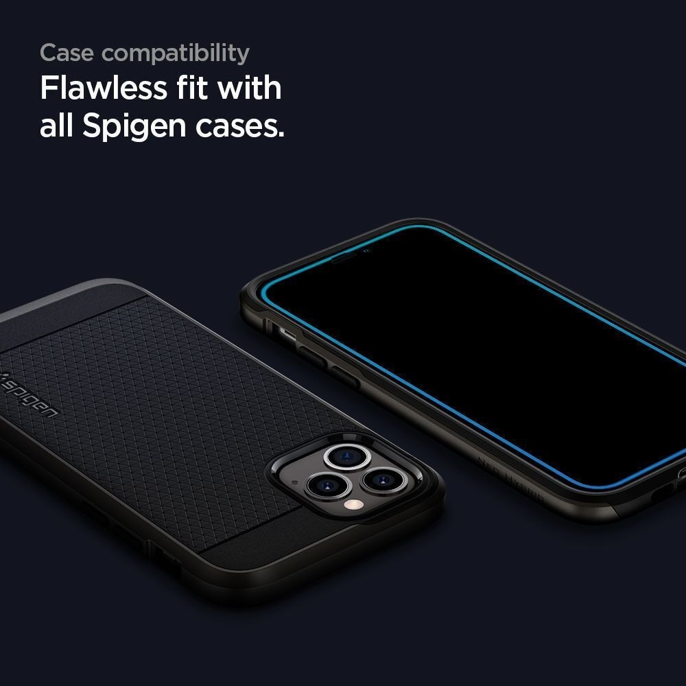 iPhone 14 Pro Προστατευτικό Τζαμάκι Spigen GLAS.tR Slim 2.5D Full Face Tempered Glass Μαύρο AGL05221