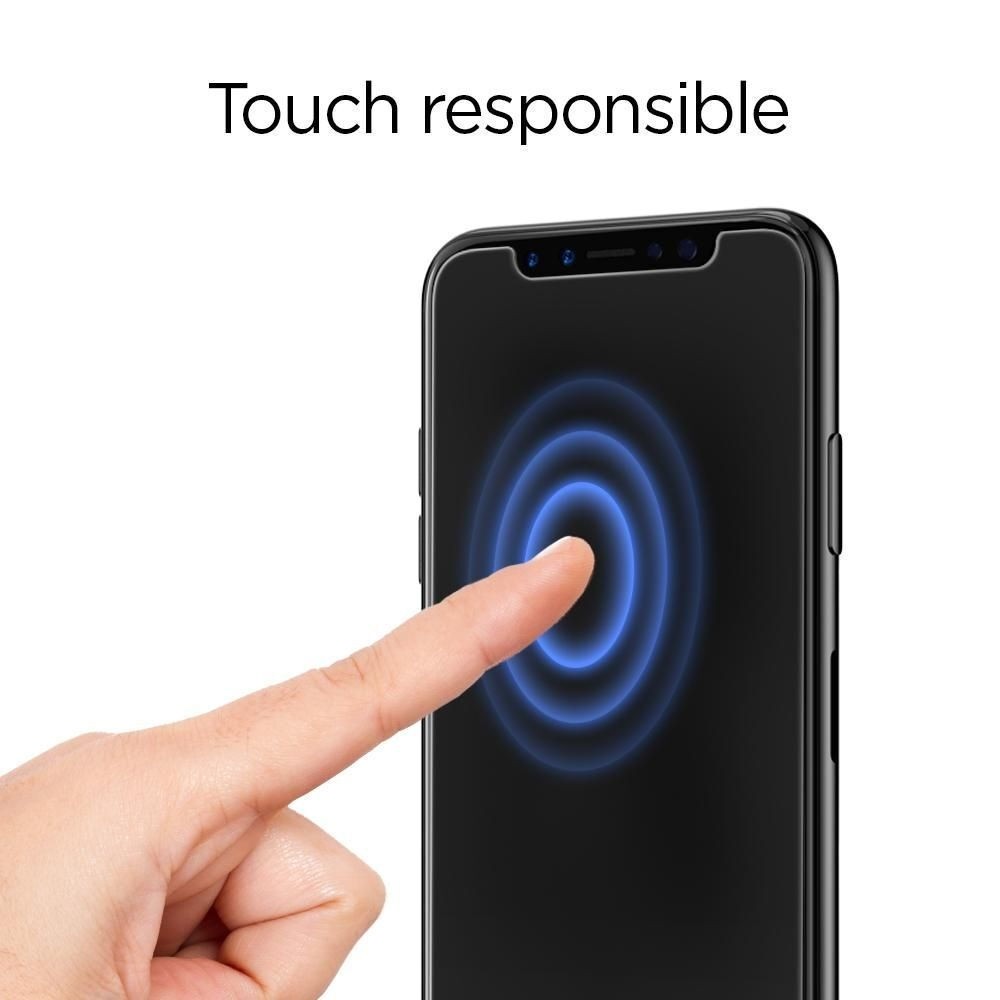 iPhone 14 Pro Προστατευτικό Τζαμάκι Spigen GLAS.tR Slim 2.5D Full Face Tempered Glass Μαύρο AGL05221