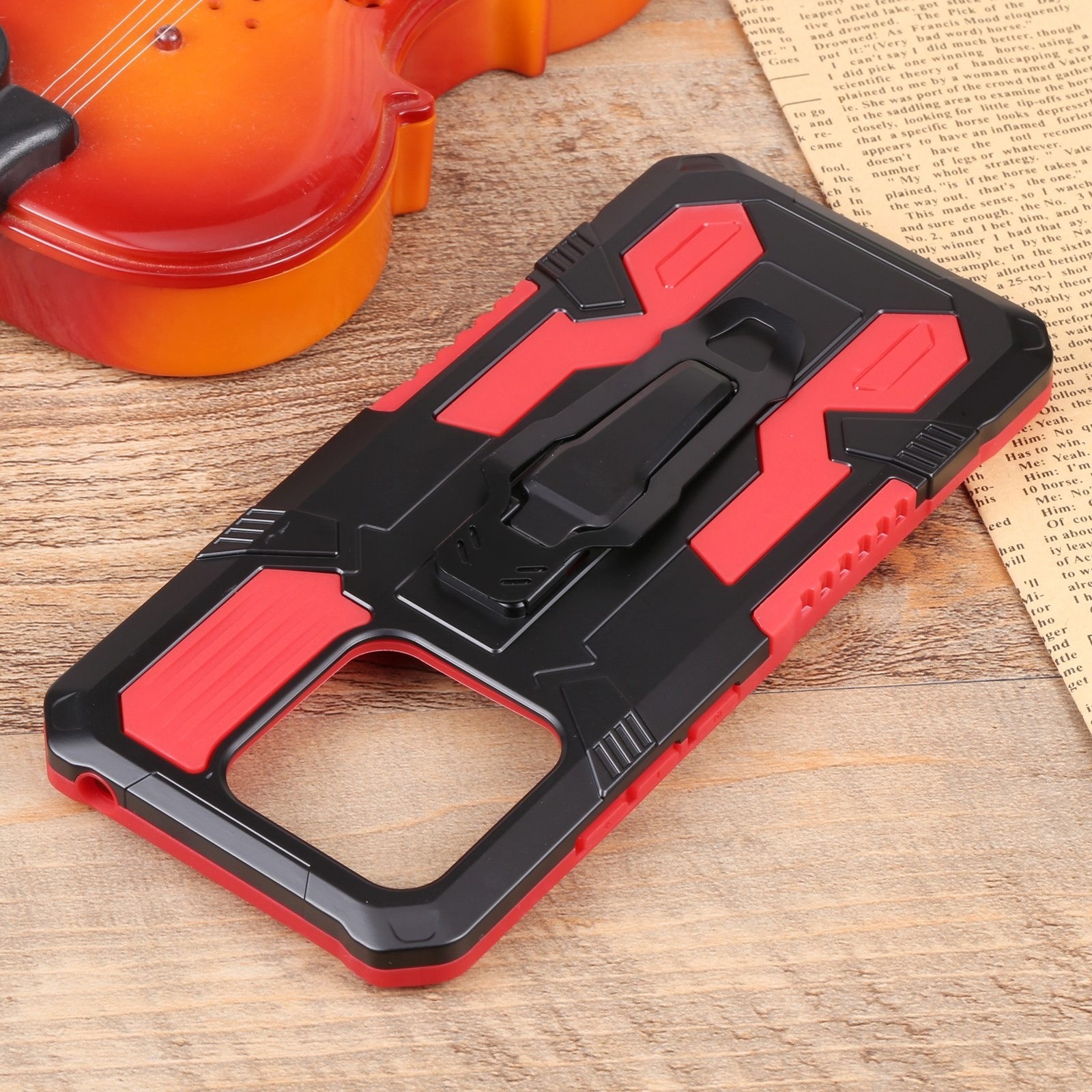 Xiaomi Redmi 10C Θήκη Κόκκινη Armor Warrior PC + TPU Phone Case Red