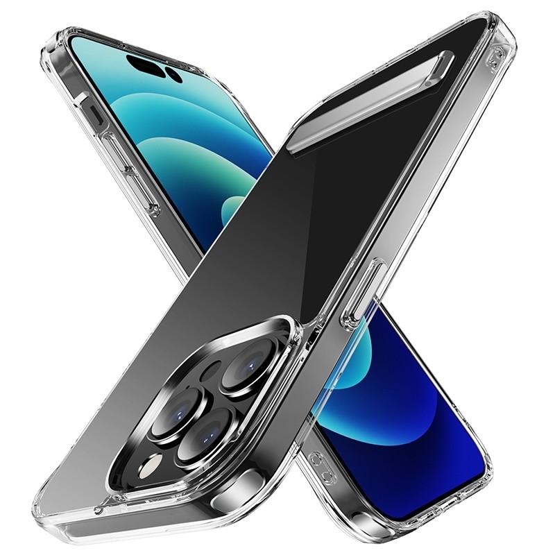 iPhone 13 Pro Θήκη Σιλικόνης Διάφανη Με Σταντ Four Corner Airbag Shockproof Holder Phone Case Transparent