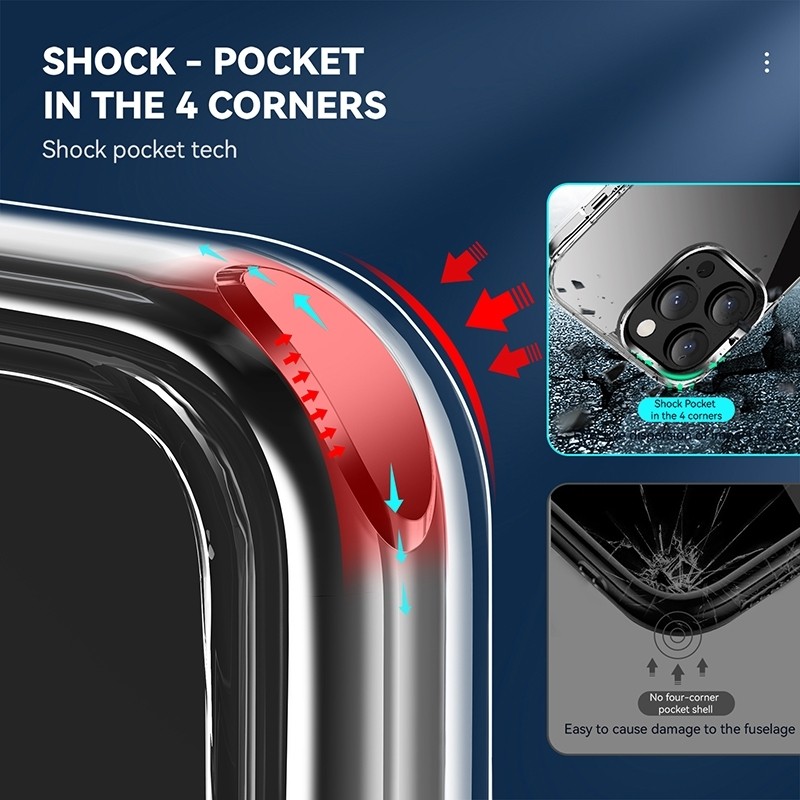 iPhone 13 Pro Θήκη Σιλικόνης Διάφανη Με Σταντ Four Corner Airbag Shockproof Holder Phone Case Transparent