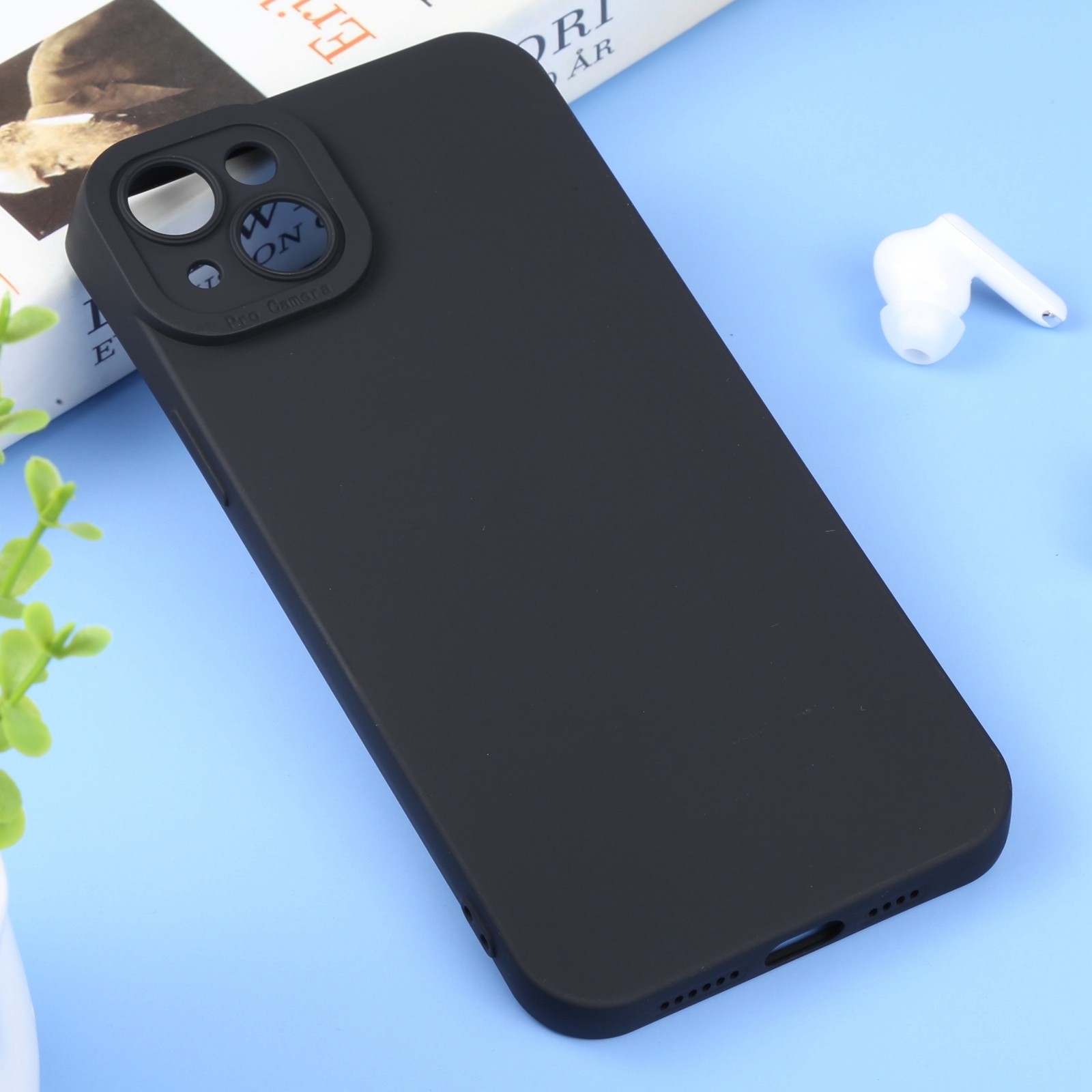 iPhone 14 Plus Θήκη Σιλικόνης Μαύρη Liquid Silicone Full Coverage Phone Case Black