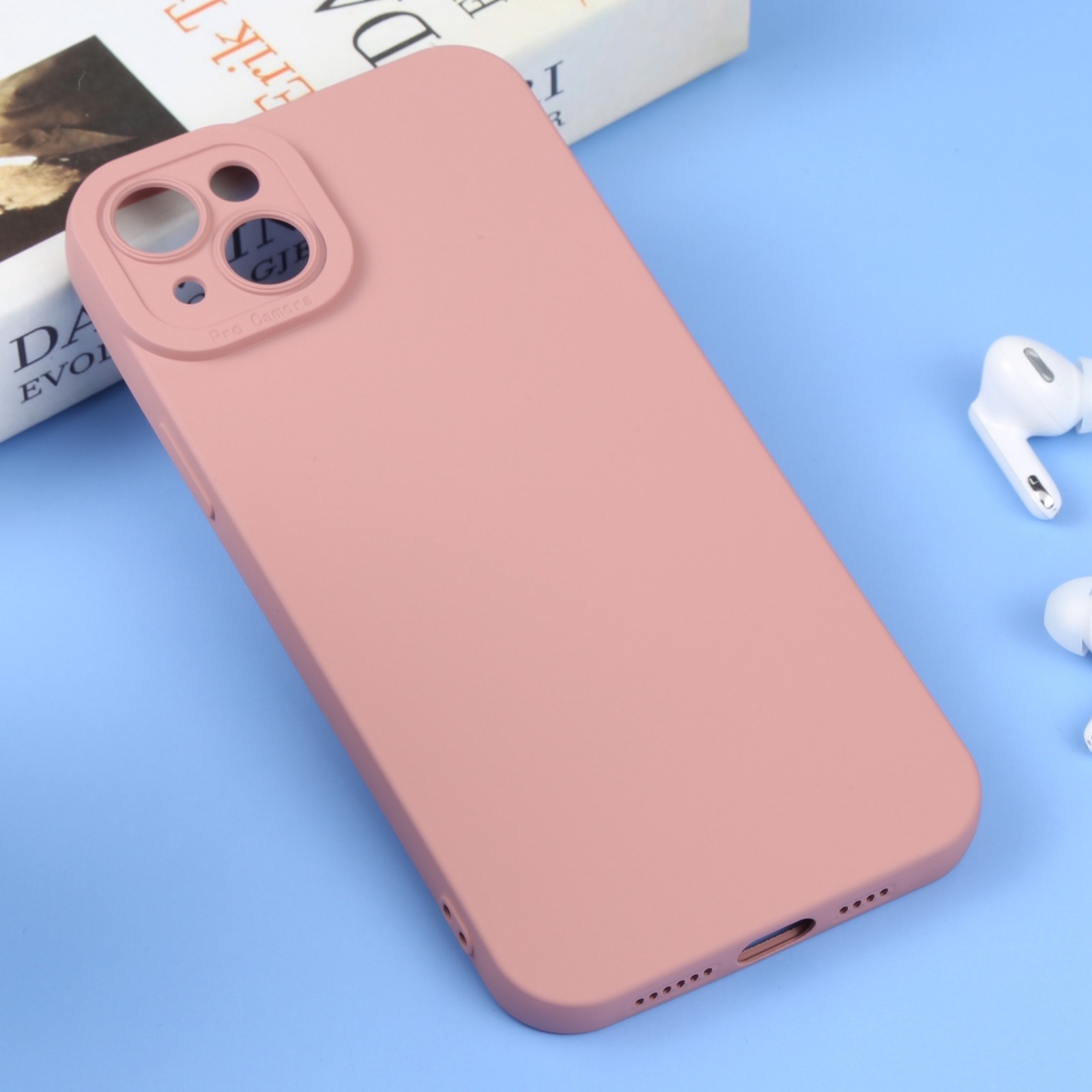 iPhone 14 Plus Θήκη Σιλικόνης Ροζ Liquid Silicone Full Coverage Phone Case Pink