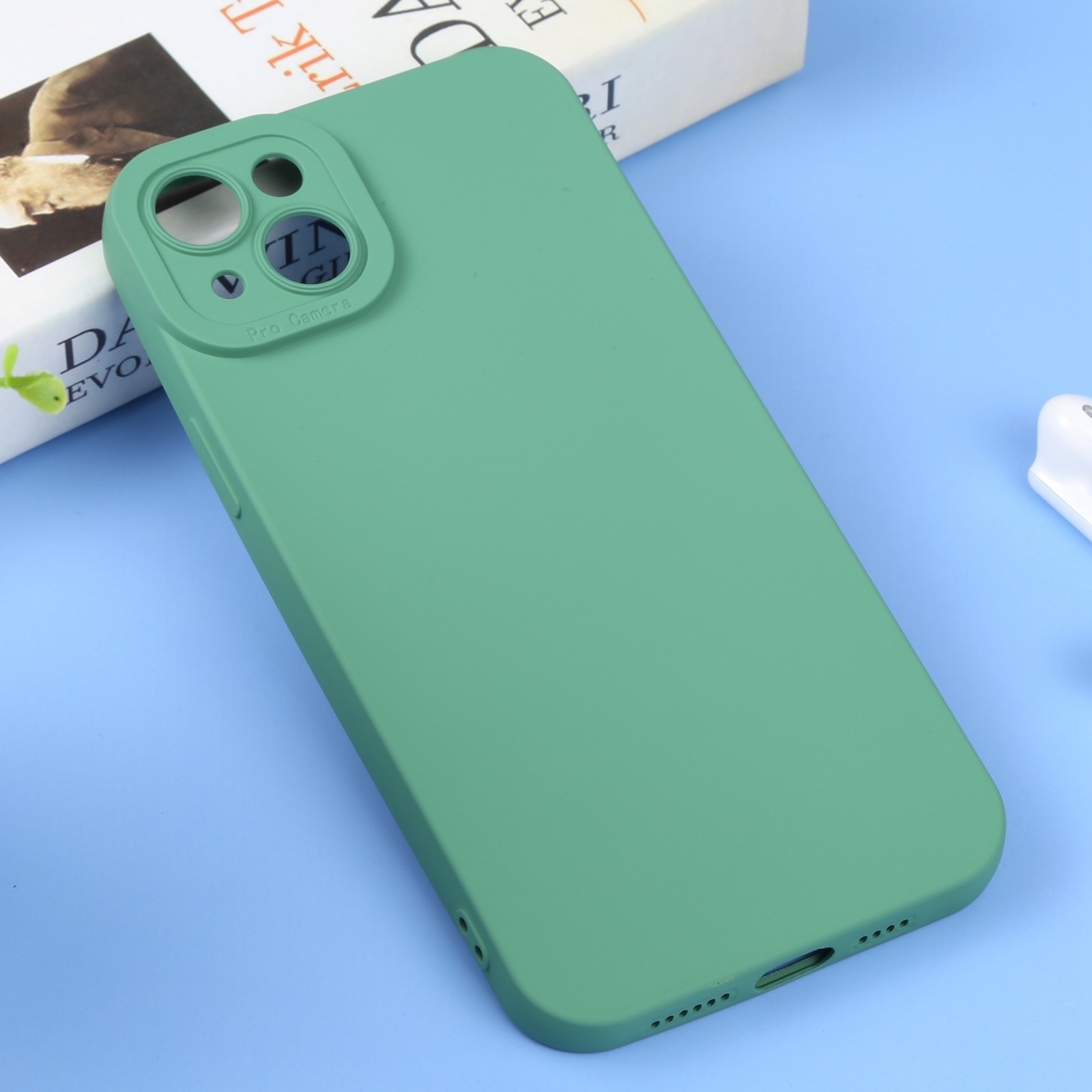 iPhone 14 Plus Θήκη Σιλικόνης Πράσινη Liquid Silicone Full Coverage Phone Case Green
