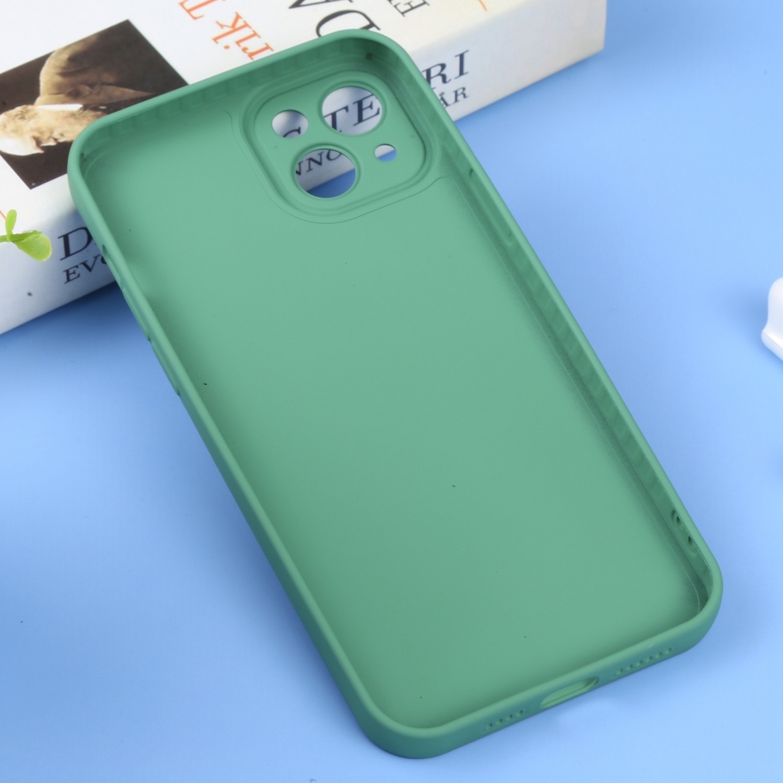 iPhone 14 Plus Θήκη Σιλικόνης Πράσινη Liquid Silicone Full Coverage Phone Case Green