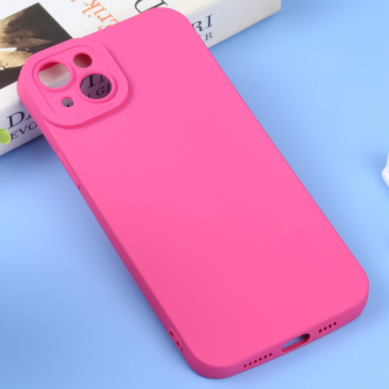 iPhone 14 Plus Θήκη Σιλικόνης Φούξια Liquid Silicone Full Coverage Phone Case Fuchsia