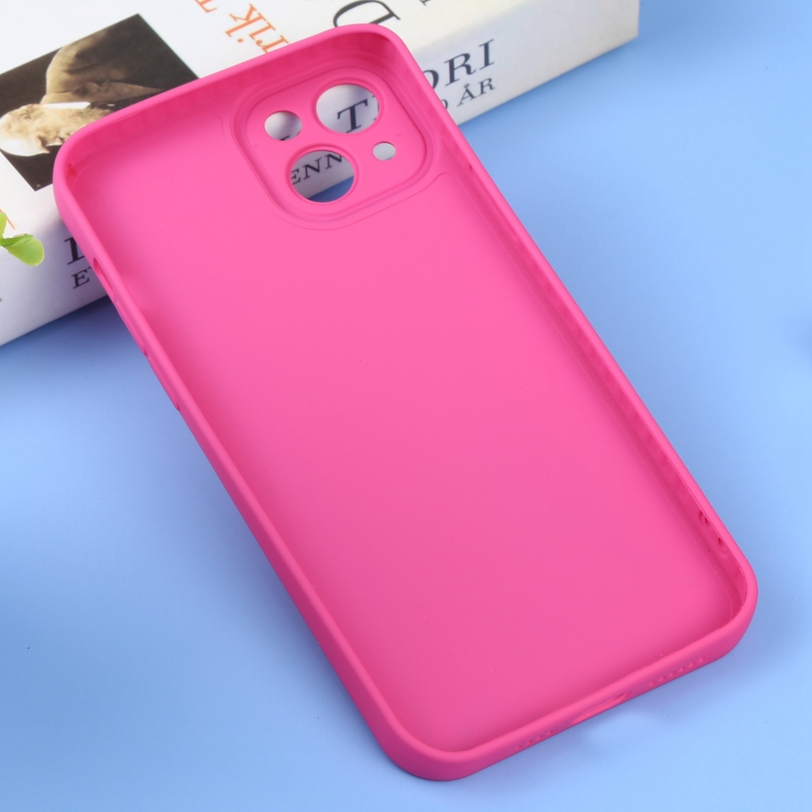 iPhone 14 Plus Θήκη Σιλικόνης Φούξια Liquid Silicone Full Coverage Phone Case Fuchsia