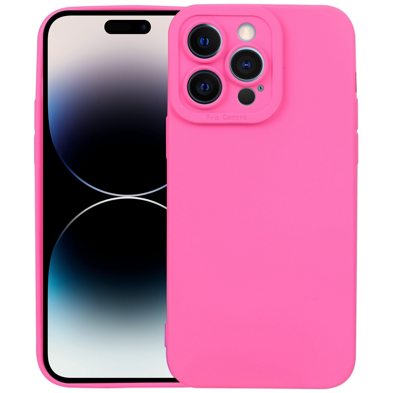 iPhone 14 Pro Θήκη Σιλικόνης Φούξια Liquid Silicone Full Coverage Phone Case Fuchsia