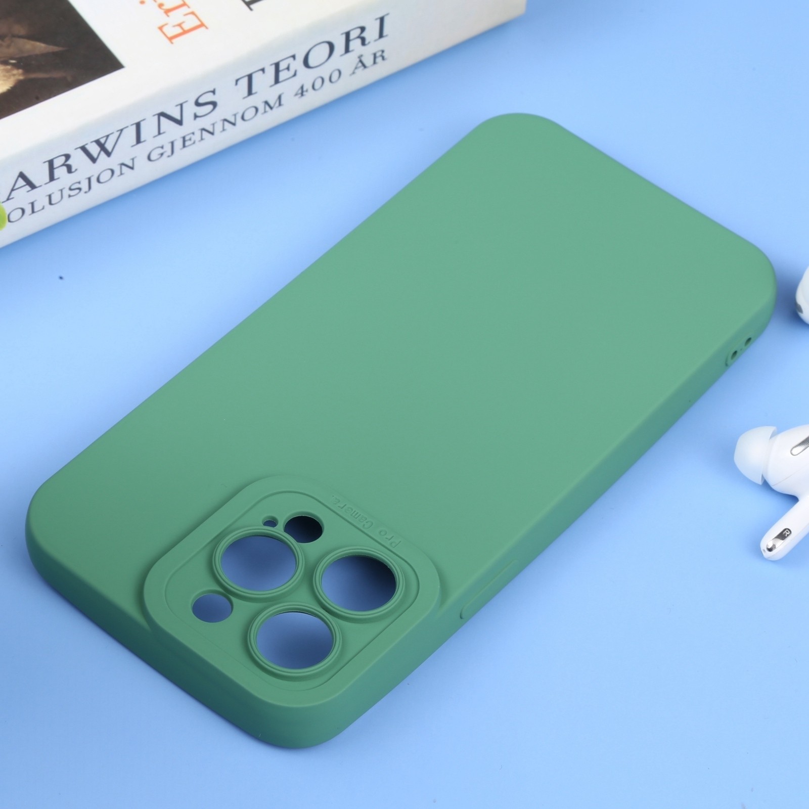 iPhone 14 Pro Θήκη Σιλικόνης Πράσινη Liquid Silicone Full Coverage Phone Case Green