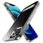 iPhone 14 Plus Θήκη Σιλικόνης Διάφανη Με Σταντ Four Corner Airbag Shockproof Holder Phone Case Transparent