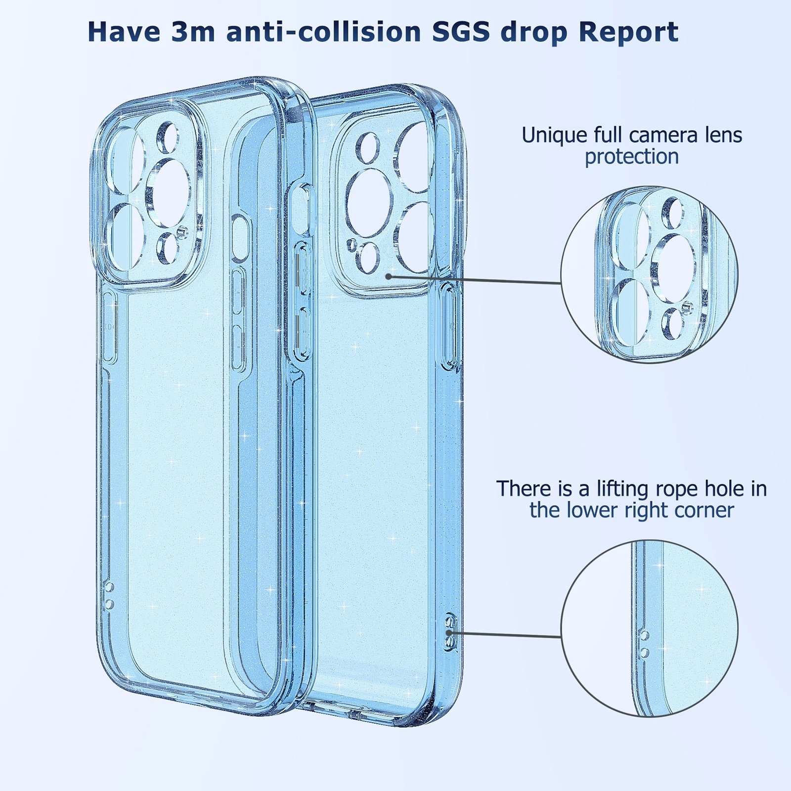 iphone 14 Pro Θήκη Σιλικόνης Ανοιχτό Μπλε Silicone Fine Hole Phone Protective Case Shining Sky Blue