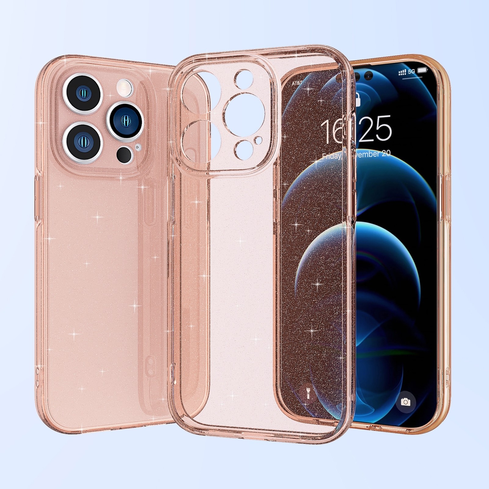 iphone 14 Pro Θήκη Σιλικόνης Χρυσή Silicone Fine Hole Phone Protective Case Shining Gold