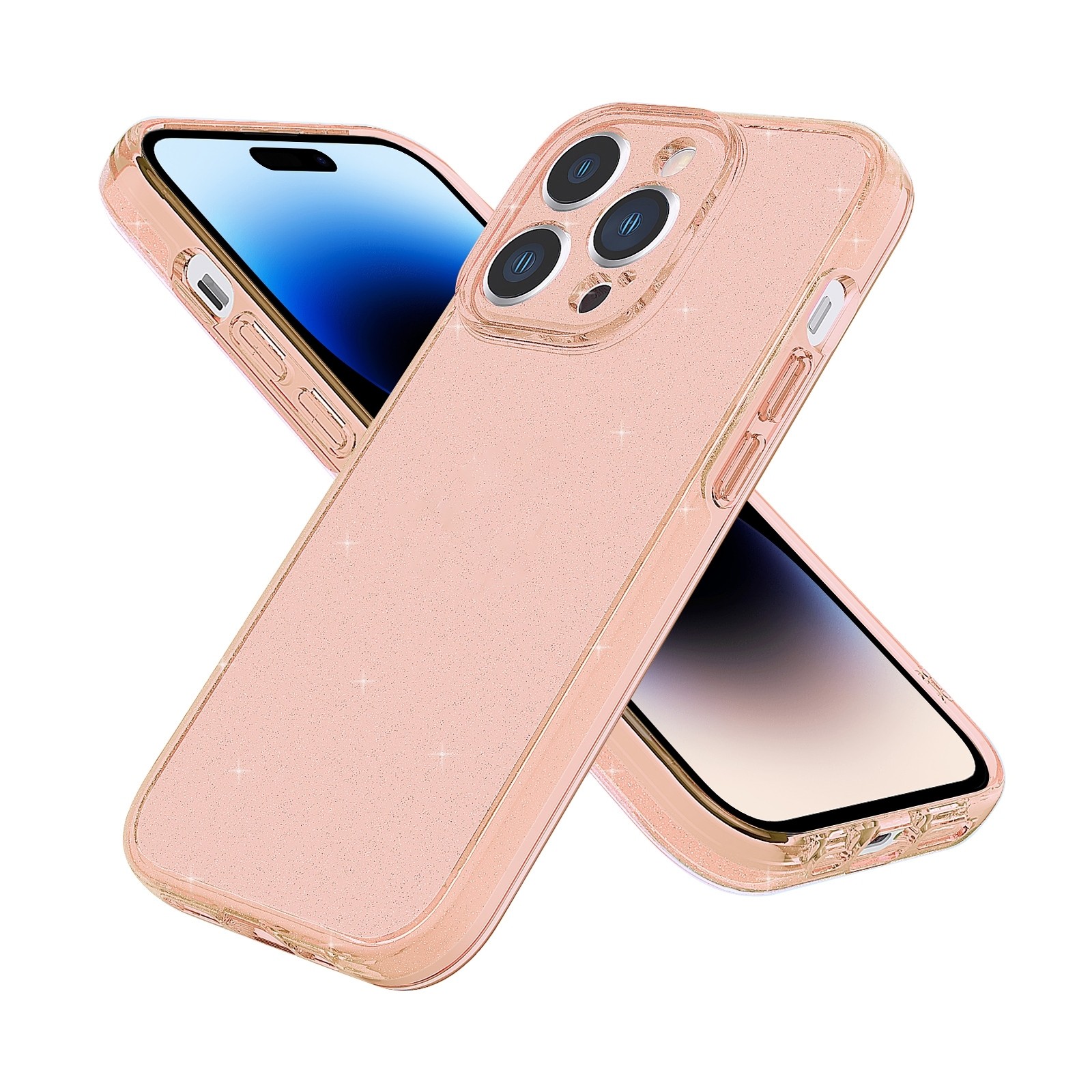 iphone 14 Pro Θήκη Σιλικόνης Χρυσή Silicone Fine Hole Phone Protective Case Shining Gold