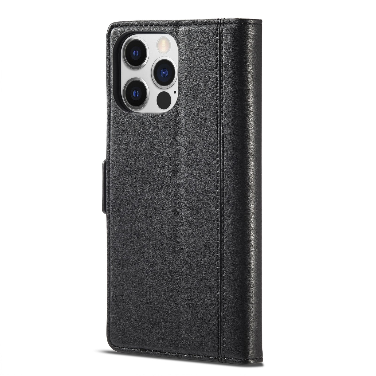 iPhone 14 Pro Θήκη Βιβλίο Μαύρο LC.IMEEKE Magnetic Buckle Horizontal Flip Case Black