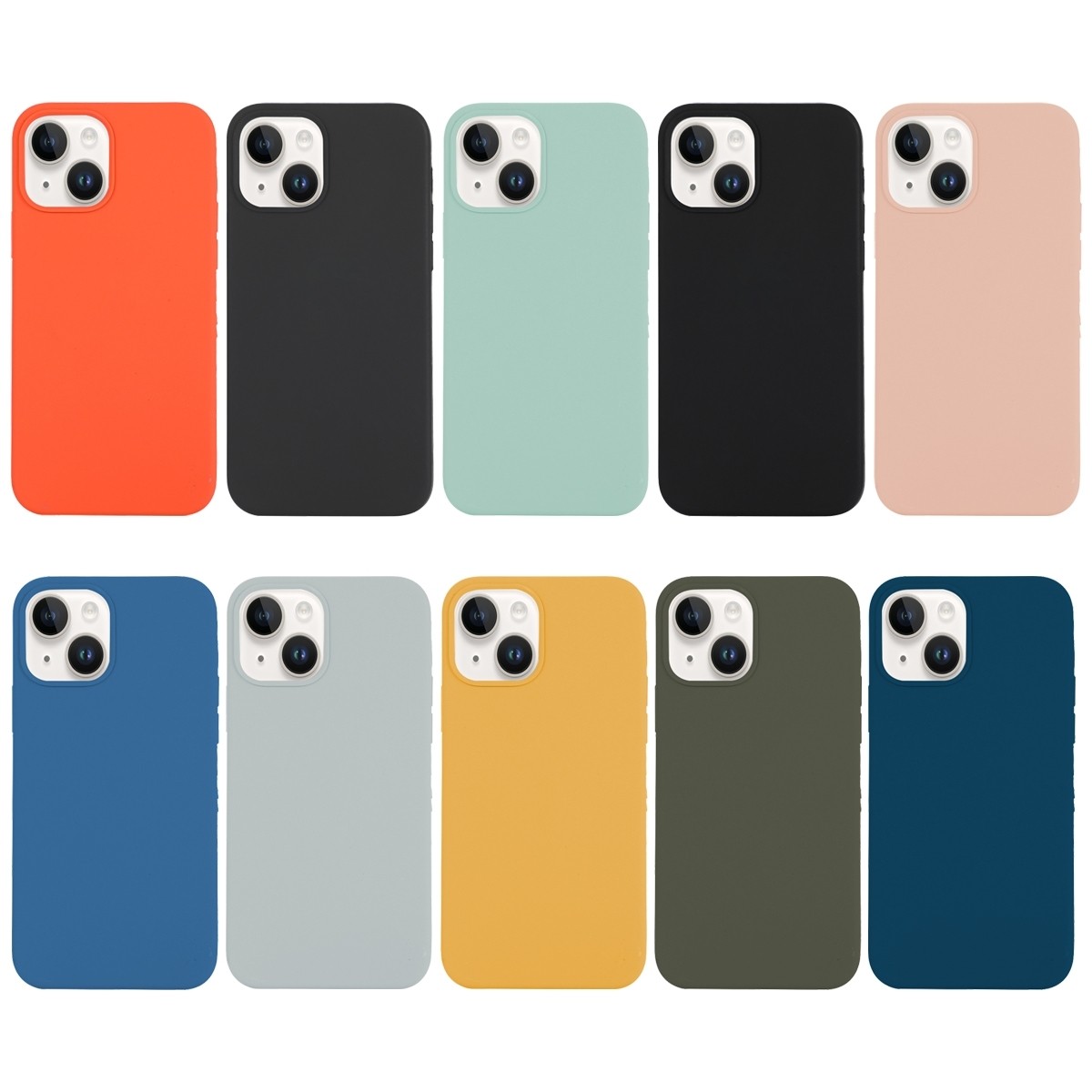 iPhone 14 Θήκη Σιλικόνης Χρυσή Solid Silicone Phone Case Gold